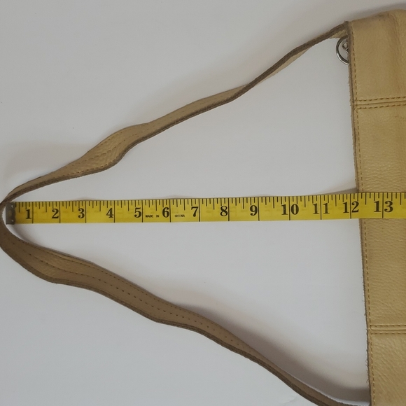 The Sak De Young Yellow Pebble Leather Hobo Shoulder Bag Top Zip - Picture 8 of 8